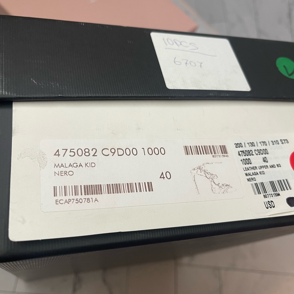 Gucci black leather opehlia floral sandals - Picture 6 of 6